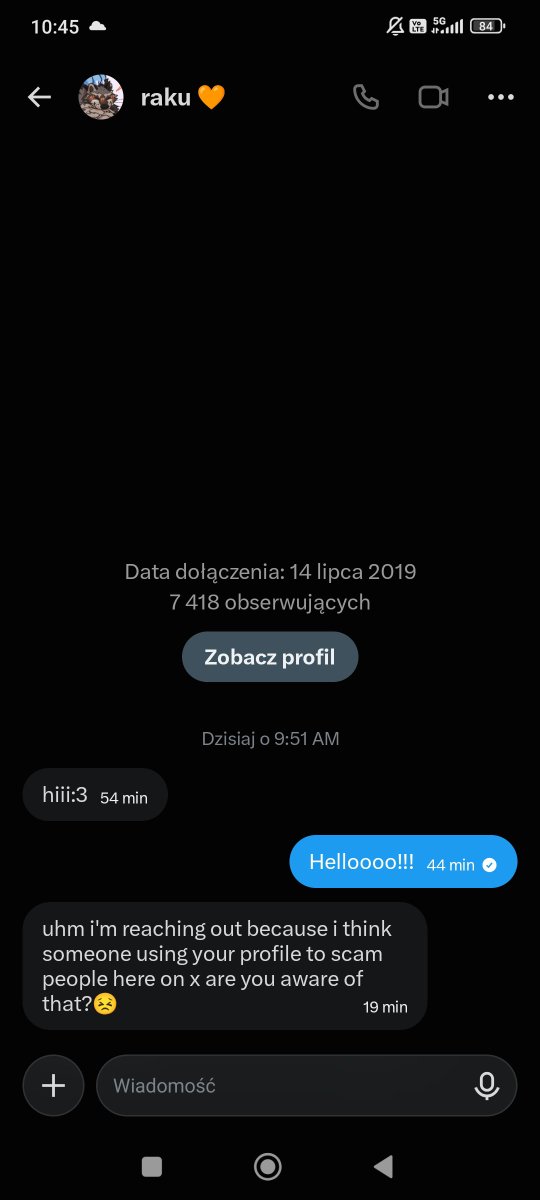 VaniGenno's tweet photo. Just to let you know @/rakubunn is not owning his account anymore 💔💔 the scammer tried to reach out to me 

I'll @ my moots and people I'm following 
(so sorry if you already know this and you're gonna get @ anyway) https://t.co/HgVbMccjMN