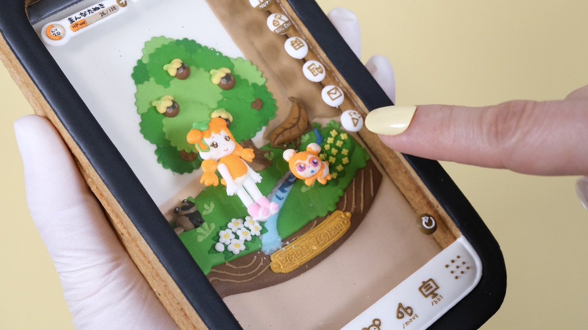 maaco414's tweet photo. アイシングクッキーで、丸ごと食べられるスマホゲームを作ってみました🌼 https://t.co/WRFDyUiWD2