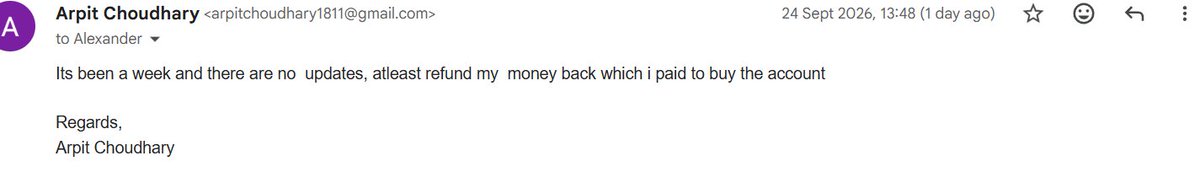 arpit6112's tweet photo. I bought a $25KSelect account from @Tradeify last week but haven’t received access. My verification was declined, and now I can’t log in due to suspicious activity
Support takes a long time to reply and keeps repeating the same response  @PropFirmsGuru https://t.co/Dg4GsSLH0T