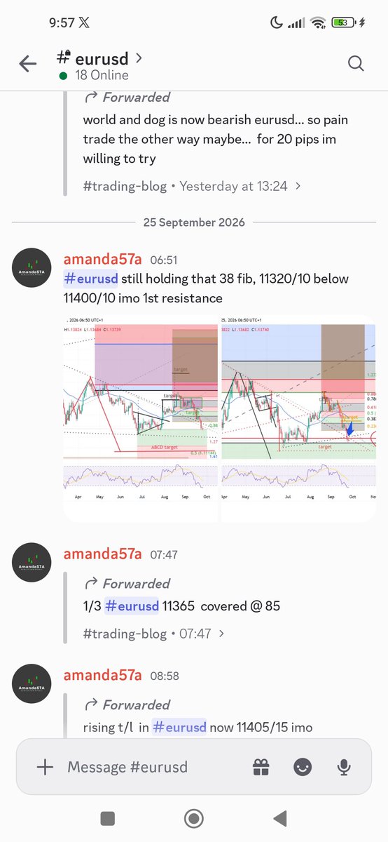 amanda57a's tweet photo. #EURUSD from short to long as when drawn correctly Fibonacci can be great risk reward in trading, partial profits already banked .. too many clueless traders just draw incorrect lines!!! #forextrader #TradeUpdate #tradeforex #fx #tradingsetup https://t.co/Nco46RYyKn