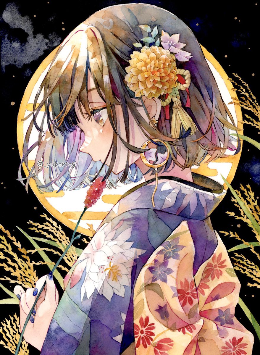 _yukoring's tweet photo. #中秋の名月 #十五夜
透明水彩🌕連作 https://t.co/4nx6YrRCY2
