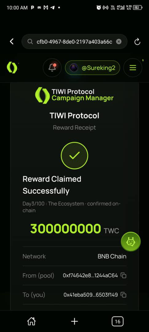 PstIgbo's tweet photo. I have just finished my daily tasks on TIWI protocol campaign and I have claimed my reward.Don’t miss out 
@tiwiecosystem @TIWIProtocol @Cryptoceleb1 https://t.co/K1KITTGmzx