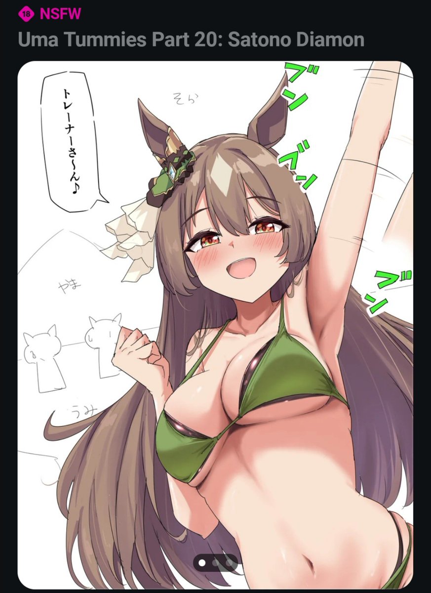 HanTheHooman's tweet photo. Thanks to these users for continuing my daily Seiun Sky &amp; Uma Tummies posting https://t.co/WZTYY0BTpC