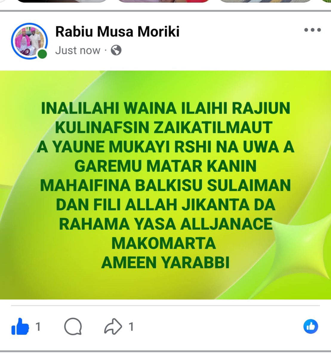 rabiu_moriki's tweet photo. Ameen yarabbi 🙏 https://t.co/2L3m7ceXfp