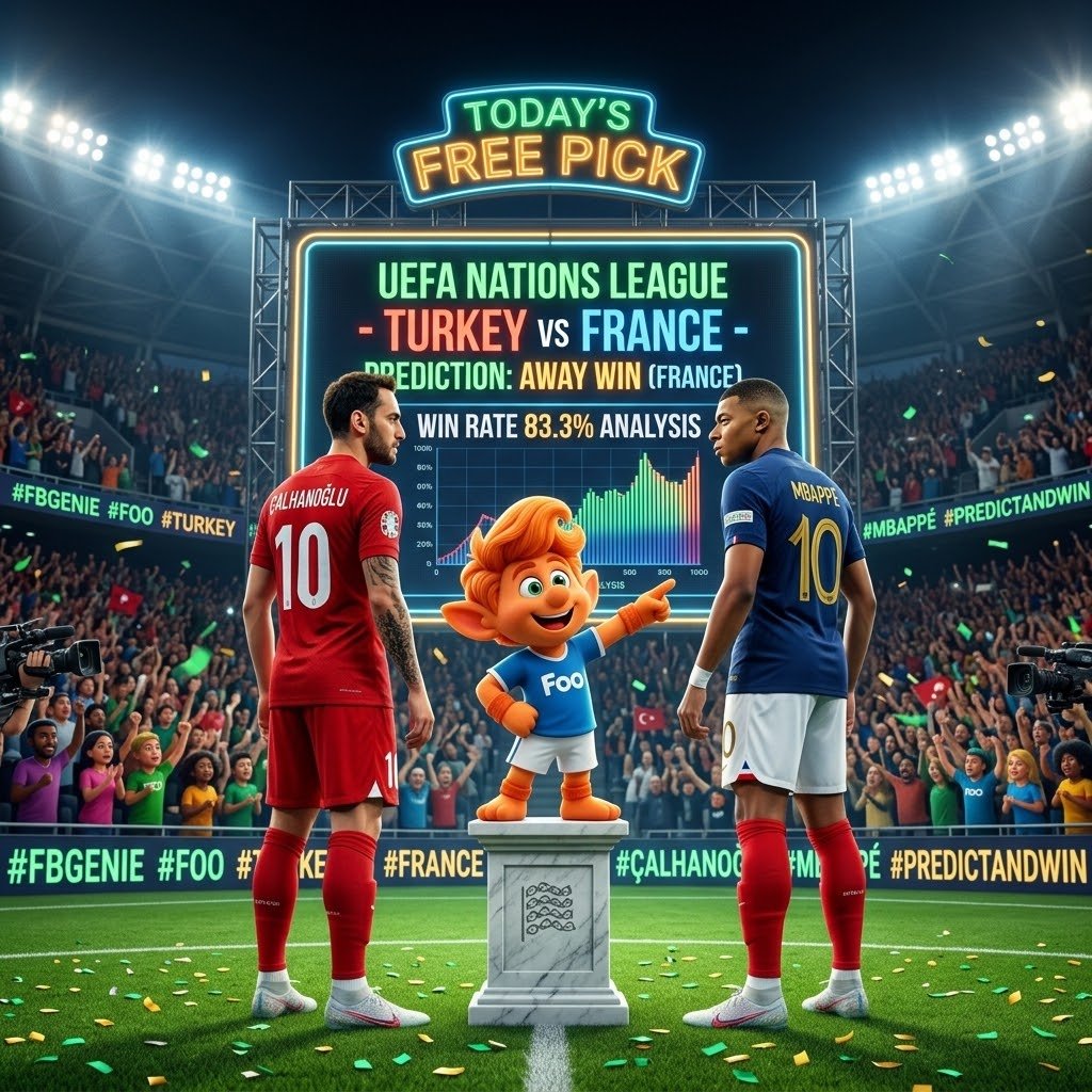 FBG2026's tweet photo. 💡 TODAY'S FREE PICK 💡
🏆 UEFA Nations League
⚽️Turkey vs France

🔮 Prediction: Away Win (France)
📊 Win Rate: 83.3% (25/30) 📈

📱 Access the DApp for more expert predictions: https://t.co/Qf9BOoANE6

#FootballGenie #NationsLeague #FreePick #Web3 #USDT https://t.co/2XdEikA7cT
