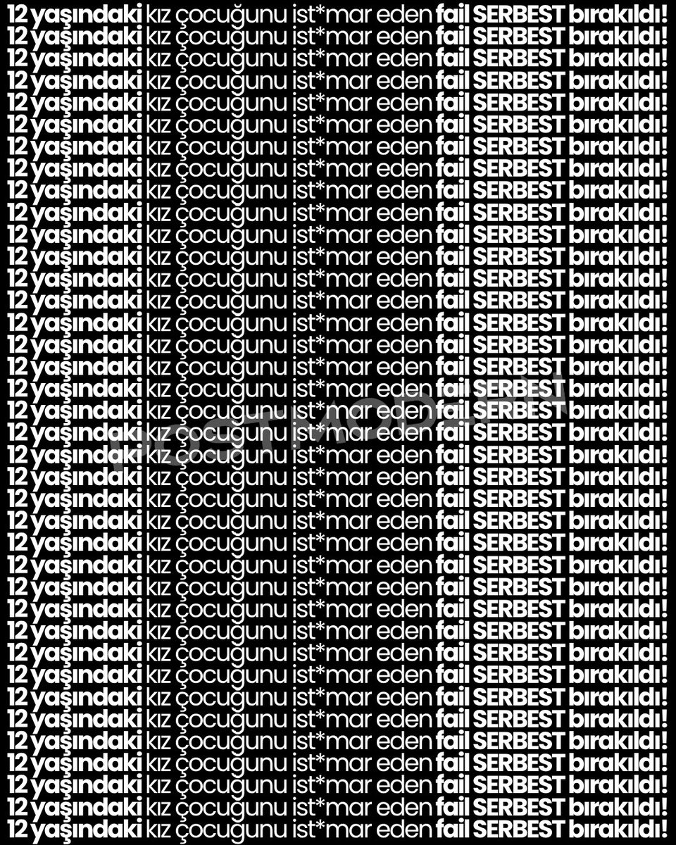 postmbjk's tweet photo. İST*MAR FAİLİ SERBEST — 12 yaşındaki kız çocuğunu ist*ar eden fail elektronik kelepçeyle ev hapsine mahkum edildi fakat kısa bir süre sonra firar etti. Bir yılı aşkın süredir firari olan sanık Ç.E., ifadesinin alınmasının ardından SERBEST bırakıldı. 

Suçlamaları kabul etmesine ve somut delillere rağmen SERBEST!

Fail, ifadesinde mağdurun yaşını büyük sandığını, alkollü mekanlarda fotoğraflarının bulunduğunu, makyaj ve giyim tarzının ise gerçek yaşını yansıtmadığını SAVUNDU!

(Cumhuriyet | Can Uğur’un özel haberi)