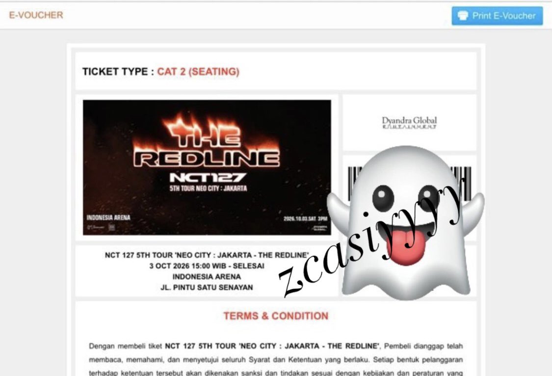 zcasiy's tweet photo. wts tiket nct 127 5th tour neo city: jakarta - the redline 

✅Cat 2 (2 Tix)
2.750k/Tix

diurus sampe fisik

t. wts wtb tiket ticket jkt ilichil neocity red line cat 4 a-b rv restricted view #zonajajan #zonauang https://t.co/VOPXfDVZDX