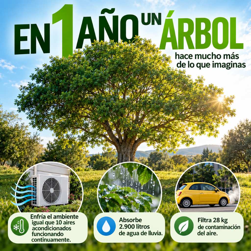 EcoInventos's tweet photo. 🌱 ¡Un árbol trabaja por nosotros todos los días! Su sombra, sus hojas y sus raíces aportan mucho más que belleza al paisaje. https://t.co/gClO8gsaqP
