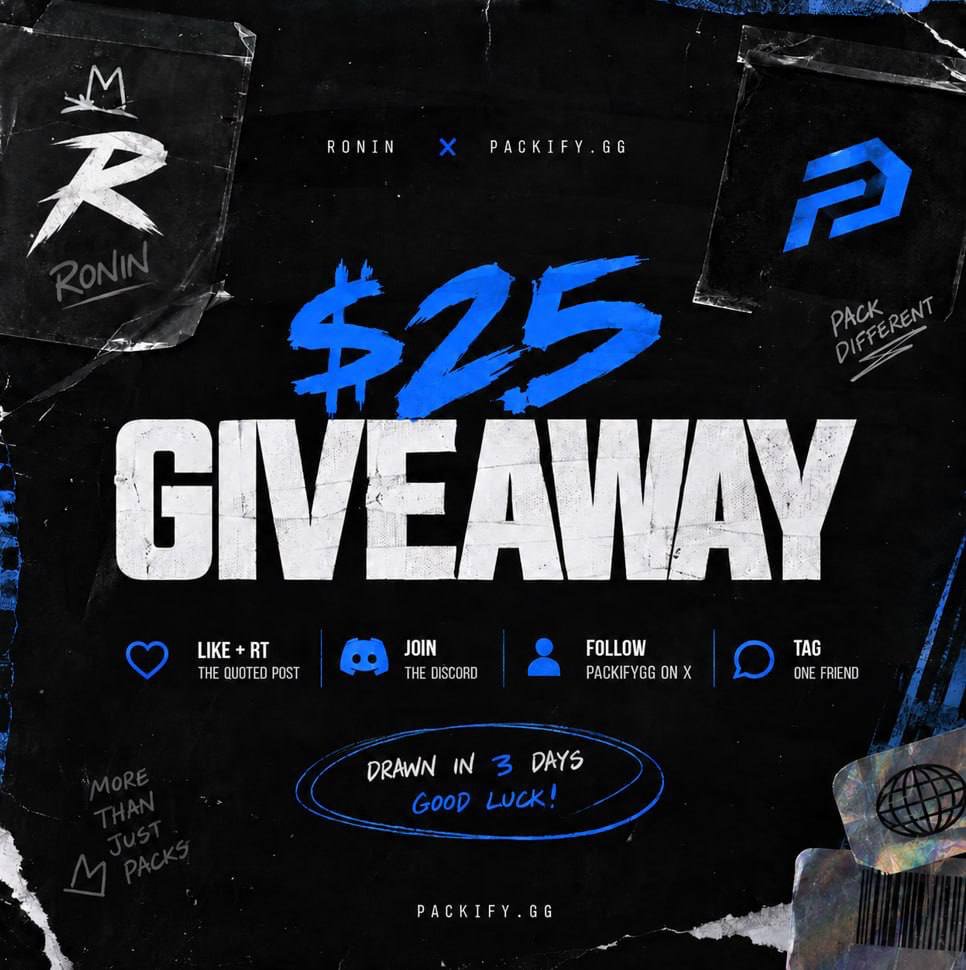 RoninCrypyo's tweet photo. 💲25 Giveaway ~ Ends in 3Days 🌮

|| RT &amp; Follow @packifygg
||  Join Discord : https://t.co/ILTQbeLmEQ 
Comment USDT addresses.

(Post Proof) https://t.co/VLFP6NkLVP