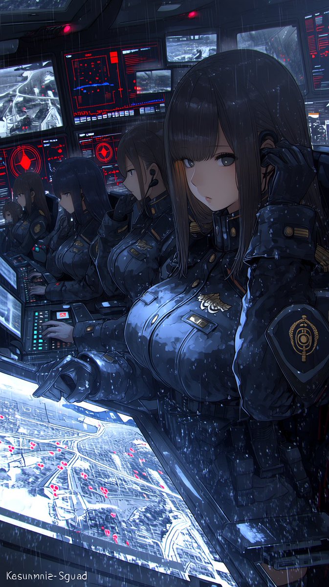 M9sRe's tweet photo. 帝国警備隊第ニ班霞の目班

『はぃ…目標はこちらで補足してます。そのまま進んで下さい』

『こちら第参の眼、目標は車を降りて逃走中…』

『鉄火班が現場に到着、重火器類の使用許可を………』 https://t.co/77OChnTGGW