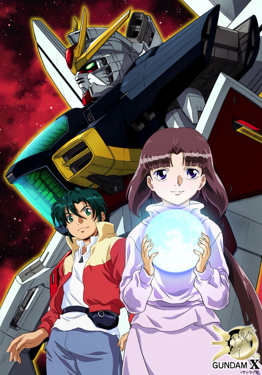 denfaminicogame's tweet photo. 『ガンダムX』30周年記念キービジュアルが公開！ 「月はいつもそこにある」
https://t.co/XKMNQtSIZq

キャラクターデザインの西村誠芳氏、メカニカルデザインの石垣純哉氏による描き下ろしイラスト https://t.co/hYRGbDAPbt