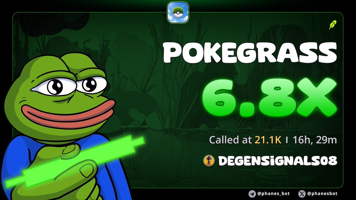 DEGENSIGNALS08's tweet photo. 🔥 $POKEGRASS just exploded 6.8x! 💰🚀

🤴 CA>>

0xa202af885a0f6a6e3fe2a3a5981448b44ae6a4c8

💎 Early entries are deep in profit. https://t.co/uuuHLGFomx
