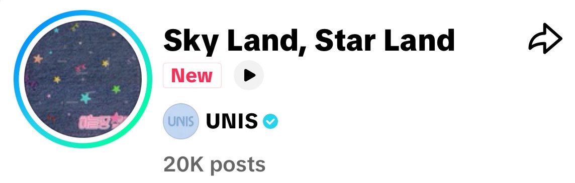lorc_arc's tweet photo. UNIS’ “Sky Land, Star Land” has surpassed 20K posts on TikTok using the official audio, just 17 days after its release! 🥹

#유니스 #UNIS #하늘땅별땅 https://t.co/c2f0K6Rxzo