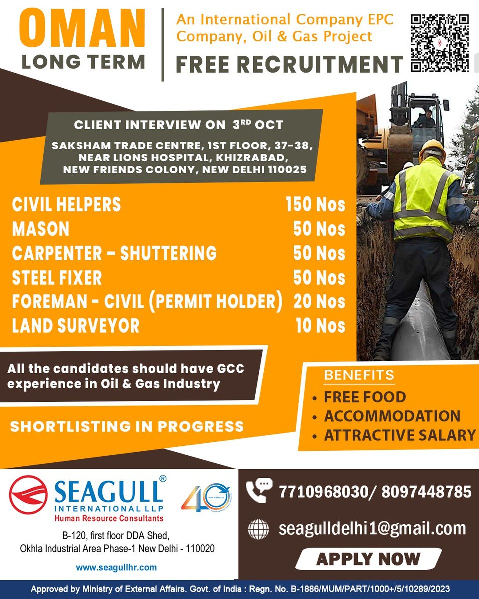 hrd1_seagull's tweet photo. 🚨 OMAN JOBS! 📍 Apply now
🌍 Build your global career experience
✅ Committed to delivering results
🔹 Multiple openings across various roles
📌 Shortlisting in progress – don’t miss out, apply today!
#ApplyNow #ShortlistingInProgress #GlobalJobs #ImmediateHiring https://t.co/nyLgthkxM2