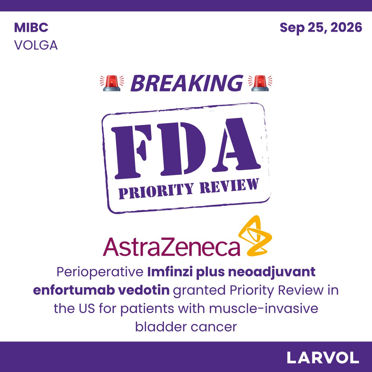 LARVOL ESMO 2026 slide: VOLGA
