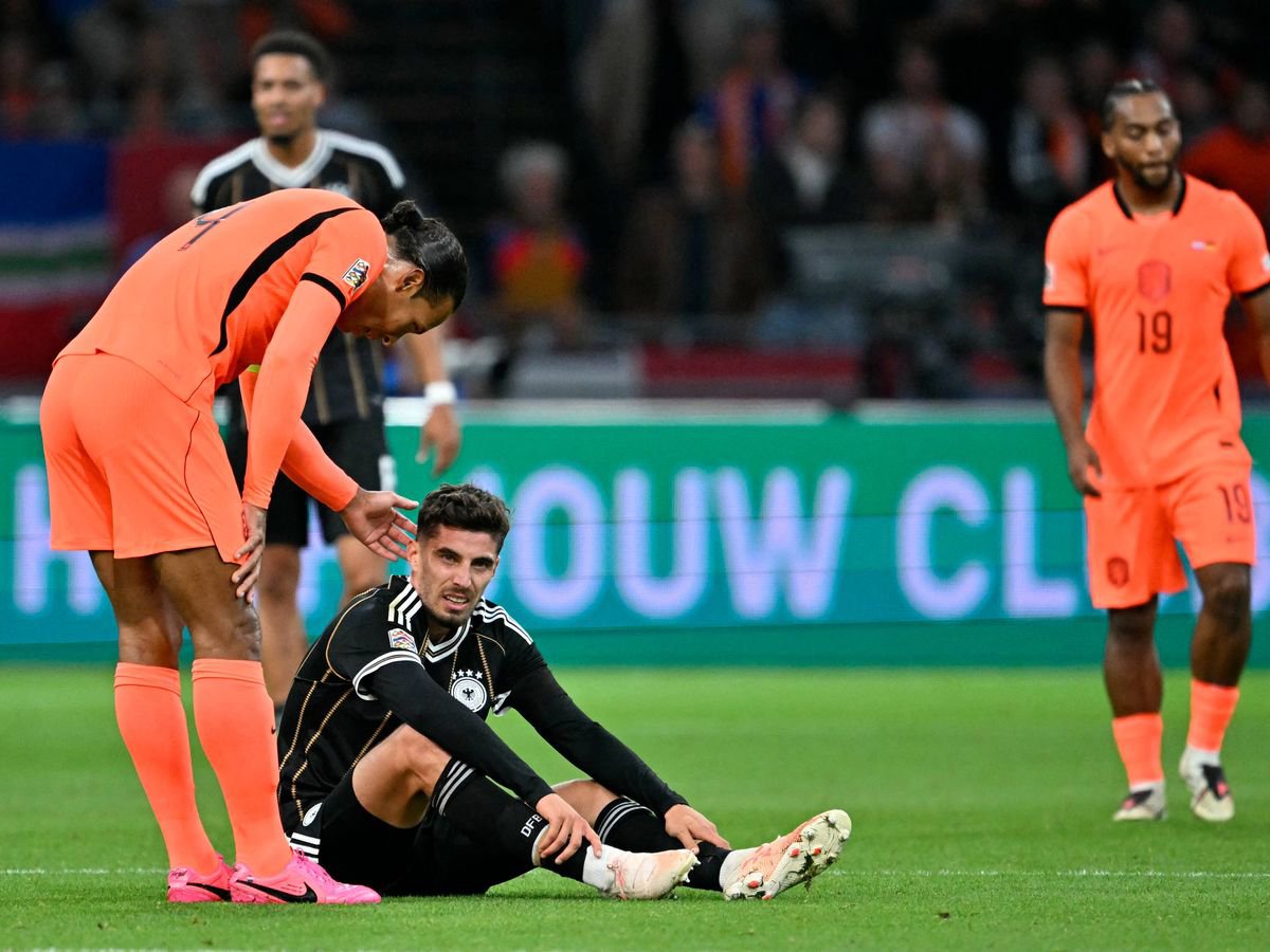 iMiaSanMia's tweet photo. 🇩🇪 Jamal Musiala (thigh strain) and Kai Havertz (muscle sprain) have withdrawn from Germany's squad 

Florian Wirtz and Jonathan Burkardt will join the team earlier than planned and will be available for the game against Greece on Sunday https://t.co/GI99rbWdxq