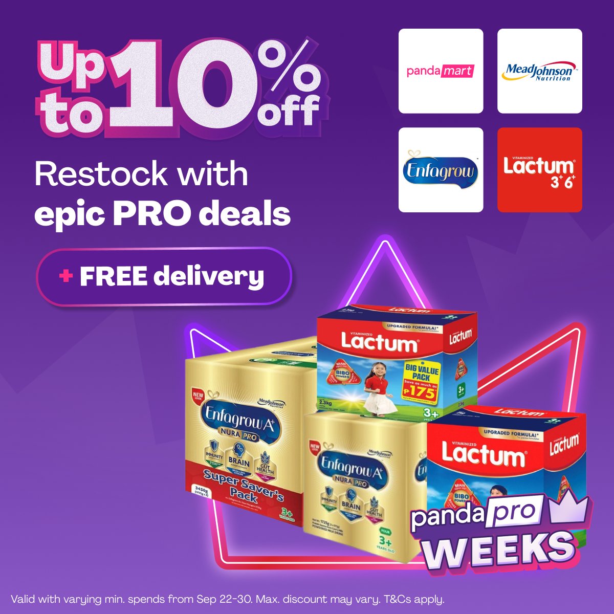 foodpandaPH's tweet photo. Keep your little ones healthy and happy with Enfragrow and Lactum essentials! 🍼 

Get up to 10% OFF + FREE delivery. Shop now! 🛒✨ https://t.co/L4ym7WjJFd