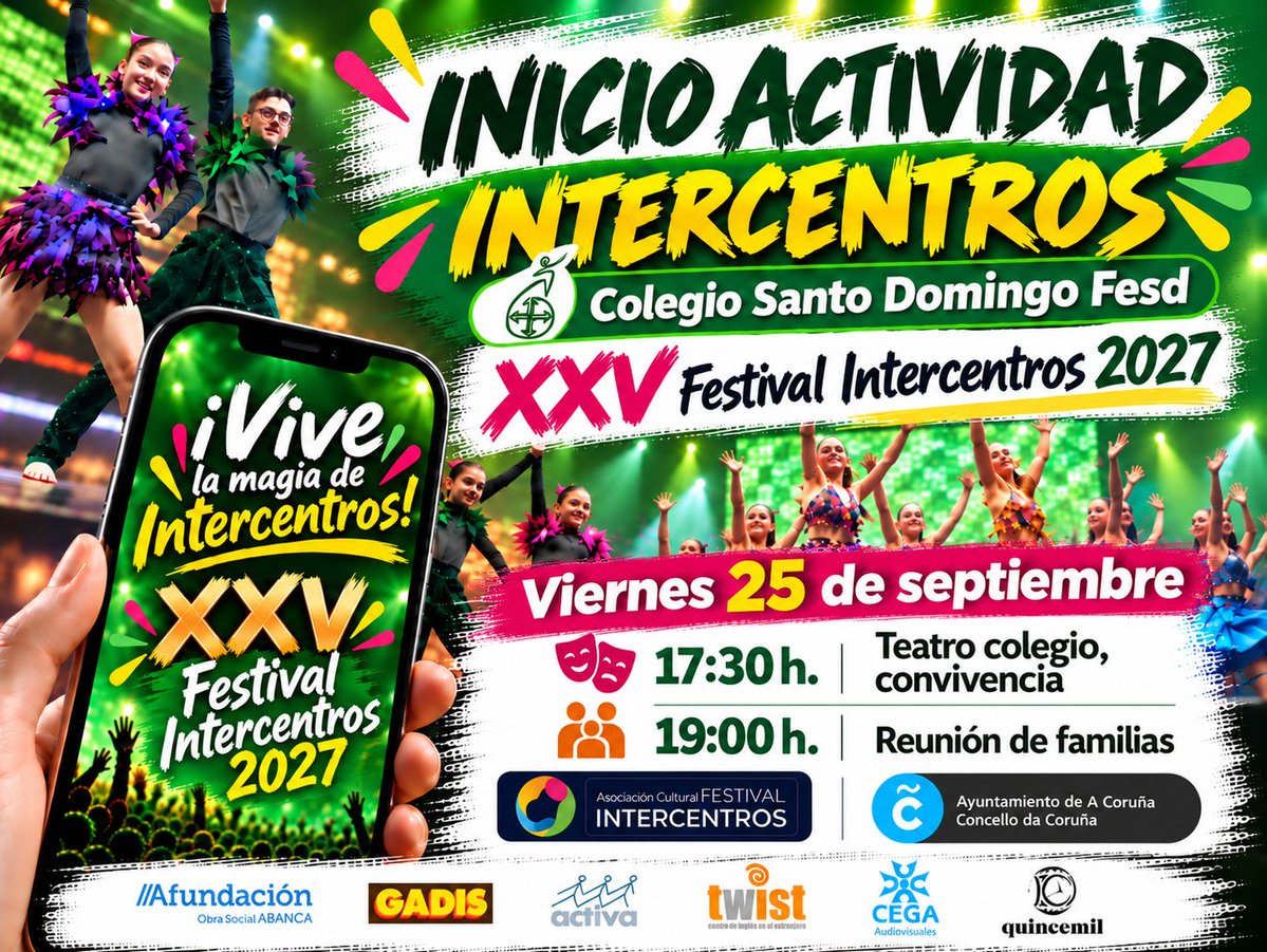fintercentros's tweet photo. 📌#Intercentros2027. Iniciamos la actividad INTERCENTROS en el Colegio Santo Domingo Fesd (DOMINICOS). ¡A por un gran curso y XXV aniversario! https://t.co/On6nDeTRFb