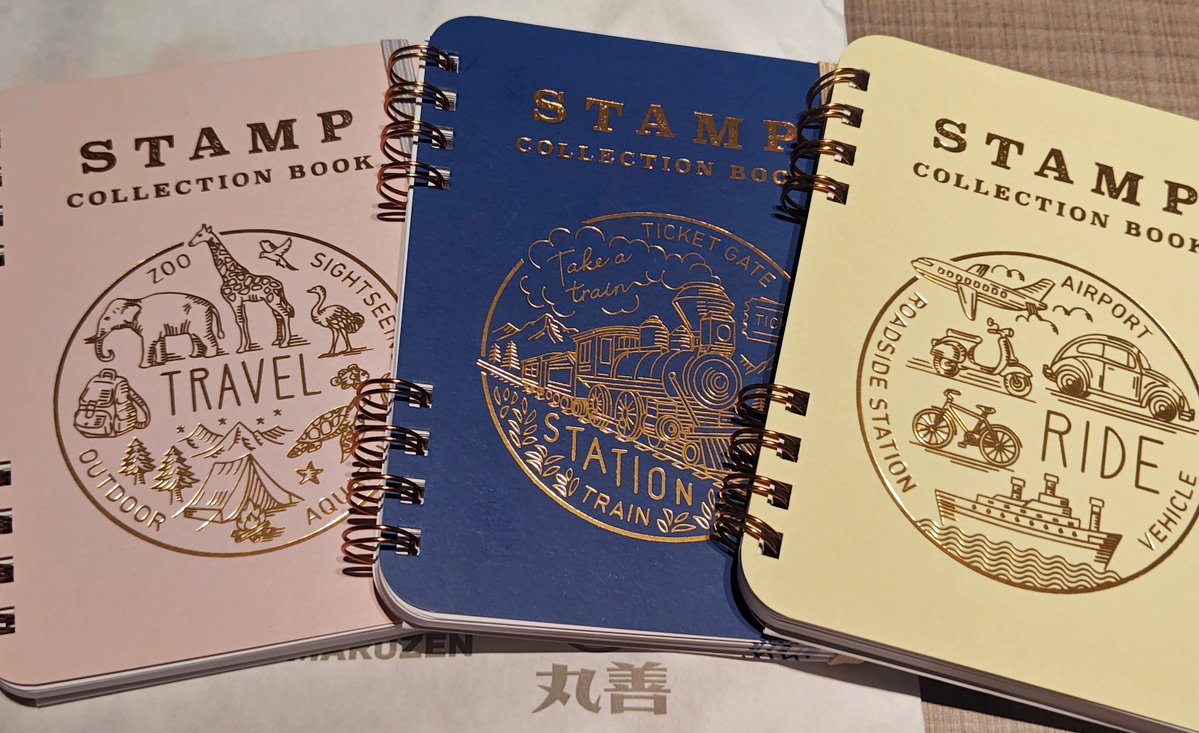 1192julet's tweet photo. 丸善で迷ったけど、3冊まとめて買いました。スタンプ帳ってはじめると意外と早く終わってしまう。 https://t.co/hYYuhyTYzp
