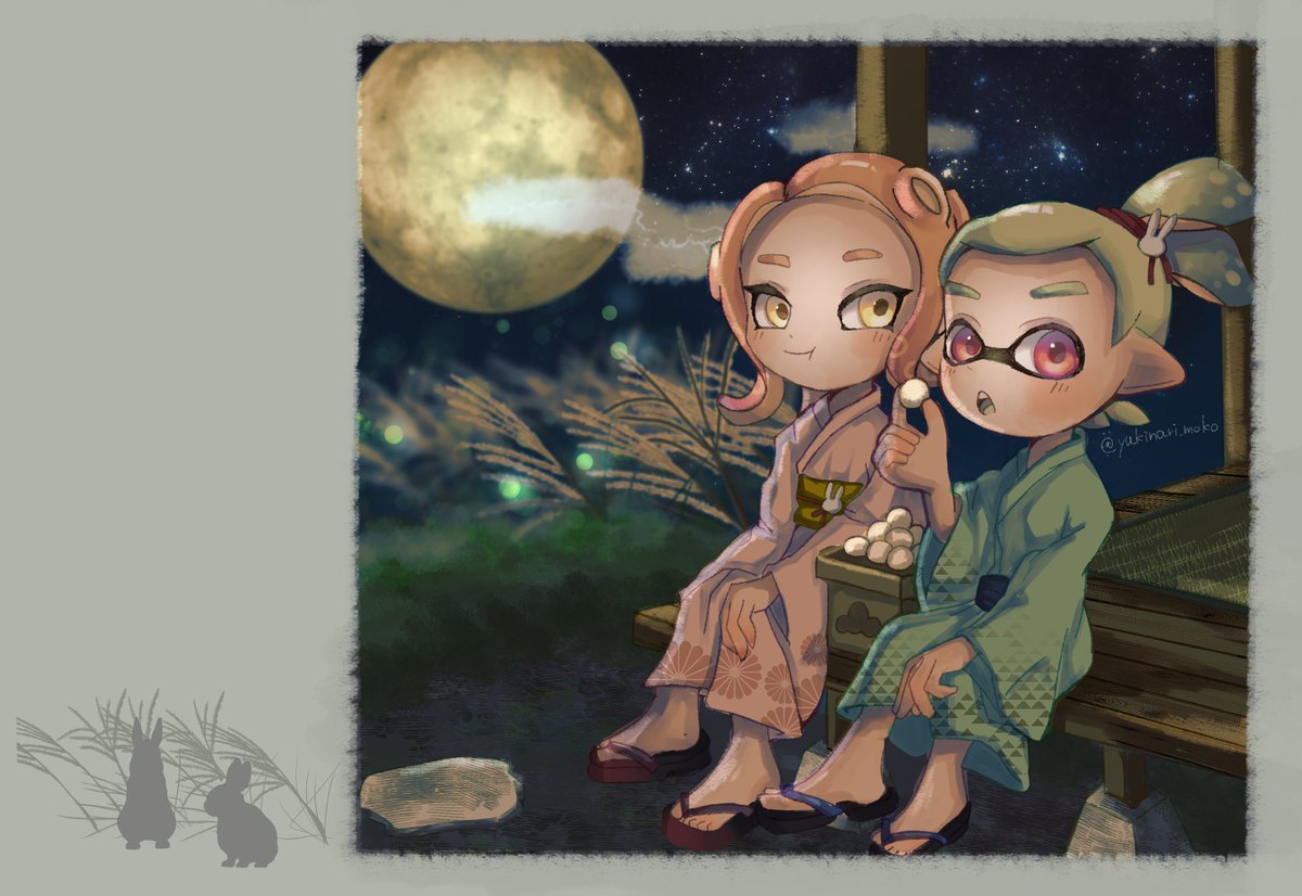 yukinari_moko's tweet photo. #中秋の名月 
今夜はお月見なので秋らしいイラスト✨
素敵な十五夜を🎑 https://t.co/NV752SrG5E
