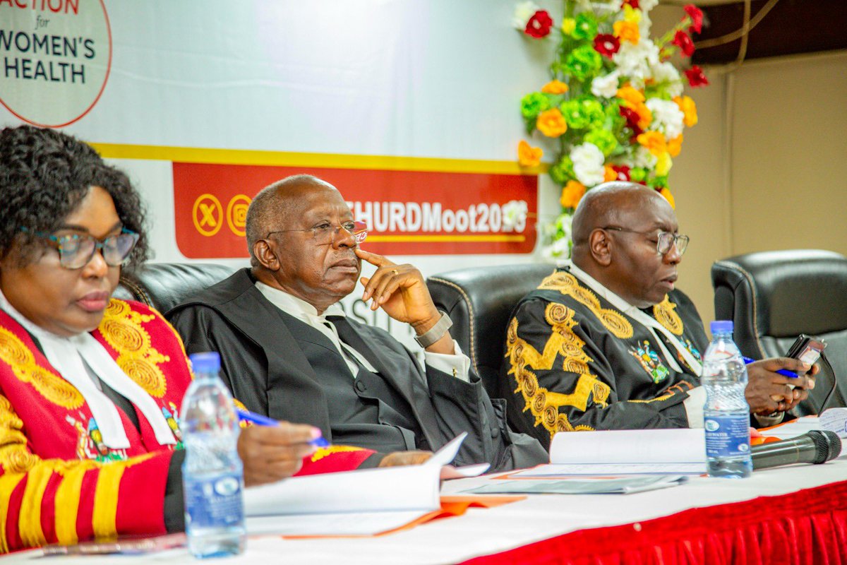 cehurduganda's tweet photo. 𝐓𝐇𝐄 𝐅𝐈𝐍𝐀𝐋 𝐁𝐄𝐍𝐂𝐇 𝐈𝐒 𝐒𝐄𝐓 | 13th #CEHURDMoot2026

The finalists will make their oral submissions before an accomplished panel drawn from Uganda’s superior courts.

Today’s Final Round Judges:-
▪️ Hon. Rtd. Justice Stephen Martin Egonda Ntende ▪️ Hon. Justice Catherine Bamugemereire ▪️ Hon. Justice Geoffrey Wilfred Kiryabwire ▪️ Hon. Justice Eva K. Luswata ▪️ Hon. Justice Aisha Naluzze Batala

We are honoured to have this distinguished panel preside over the final round and bring their experience and judicial insight to the courtroom.

#CEHURDMoot2026 #ReproductiveJustice #GenderJustice