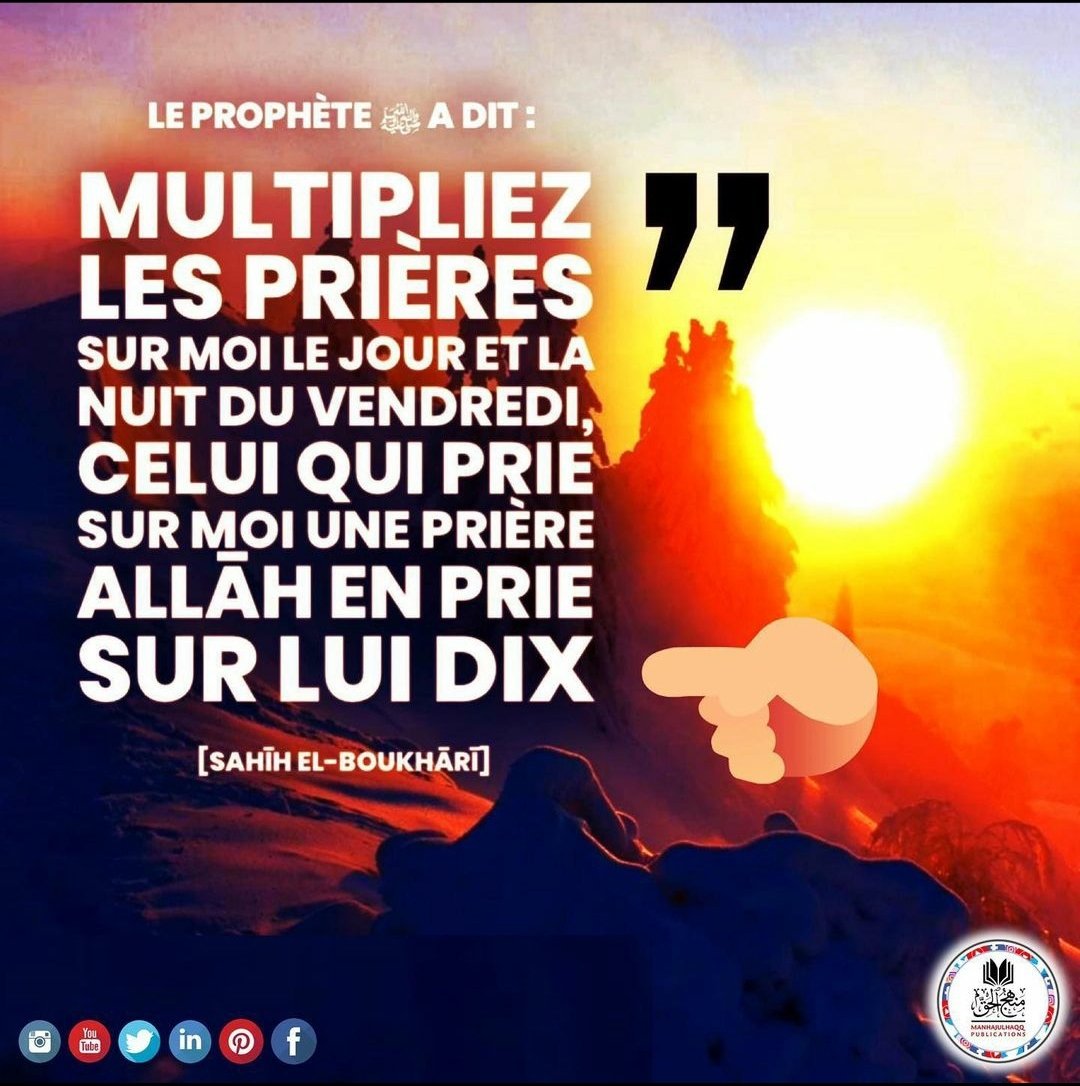 _ALT3AM's tweet photo. 🚨⬇️🔄
En ce jour de Jumu'a, multiplions les prières sur notre cher Prophète Mohammed (Sallallahu 'alayhi wa salam).
#Islam #Rappel #Muslim #Din #Jumua #Vendredi https://t.co/TvxBOVyF2M
