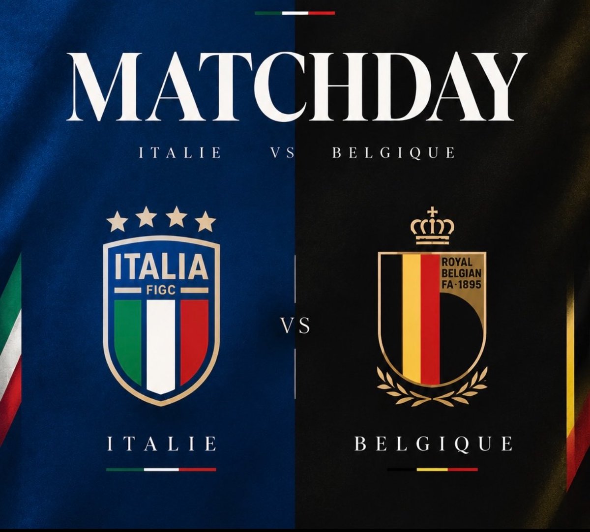 JoueursItalia's tweet photo. Après un nouvel échec, notre Nazionale tente de prendre un nouveau départ et ça démarre ce soir contre la Belgique 🇧🇪 

J’ai aucune attente niveau résultat j’espère qu’on va enfin re crée un vrai esprit d’équipe et la bonne mentalité pour les réels objectifs 2028 et 2030.

🤝🏼🇮🇹 https://t.co/EVvzR4JmnO