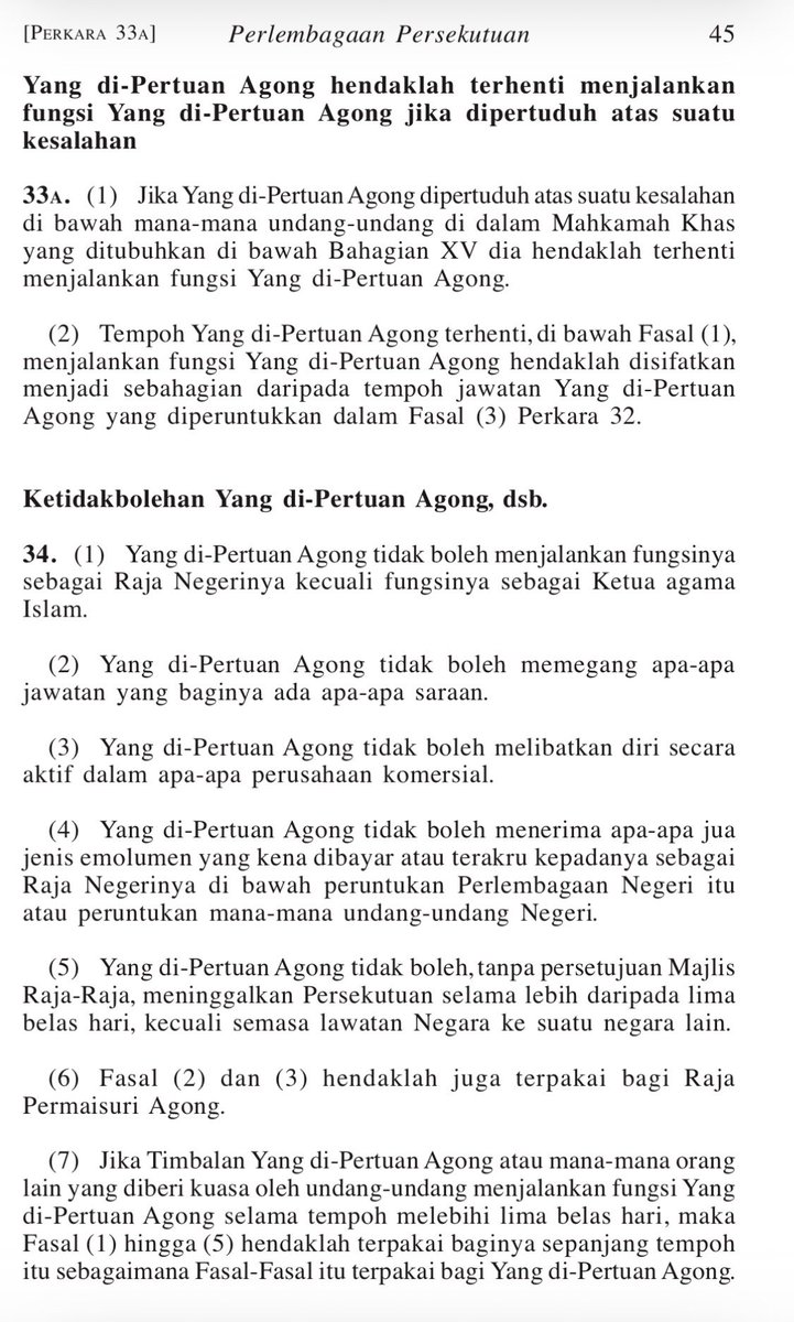 The_Endie's tweet photo. Raja berpelembagaan bermaksud raja pun kena ikut Perlembagaan. https://t.co/UPM4v8ewjZ