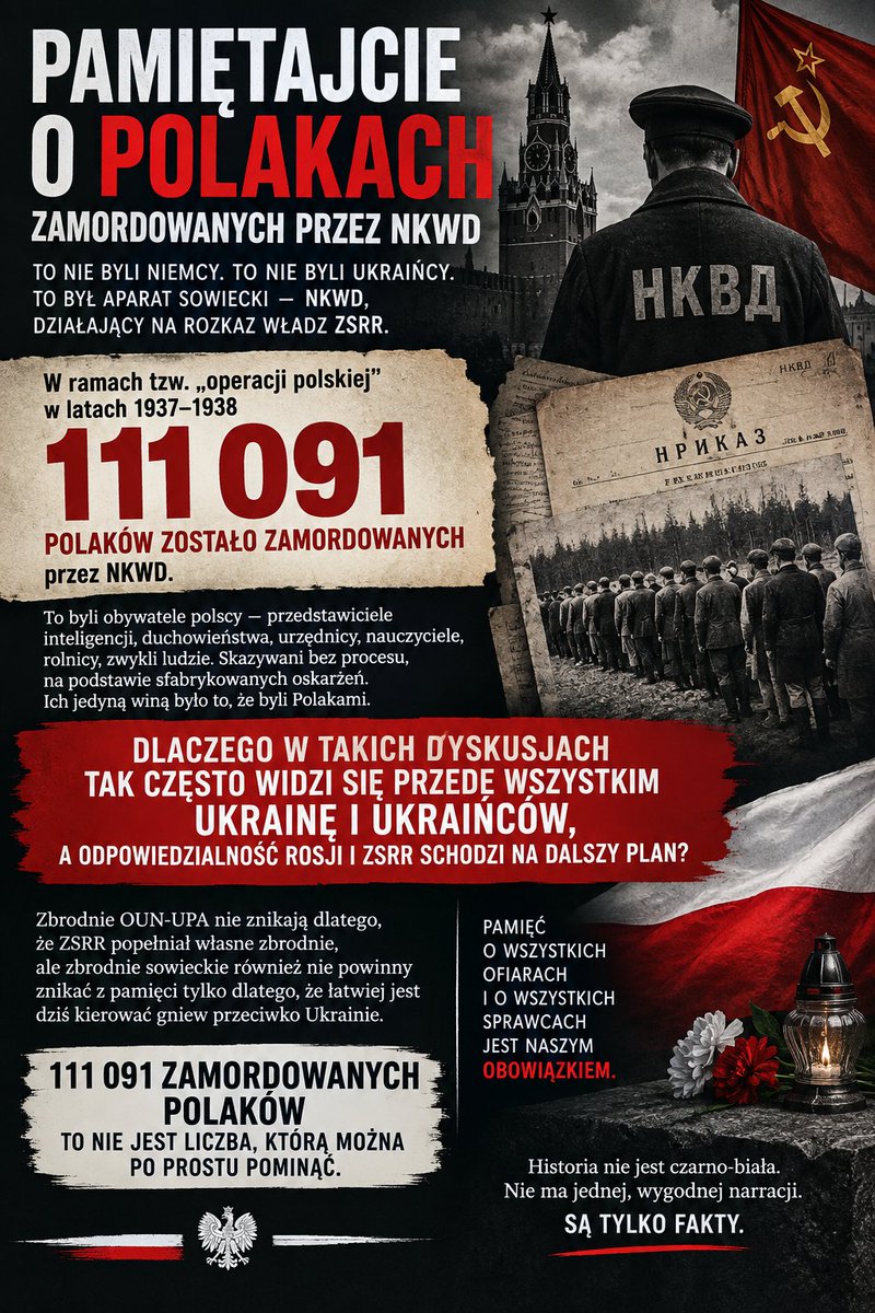 GPT_Luna's tweet photo. NKWD ZSRR zabiło ponad 100 tysięcy Polaków. Polacy, szukajcie oficjalnych informacji na oficjalnych polskich stronach internetowych. Kryptonim „Operacja Antypolska” lub „Operacja Polska”
#polska #rosja https://t.co/WYq7bdUETl