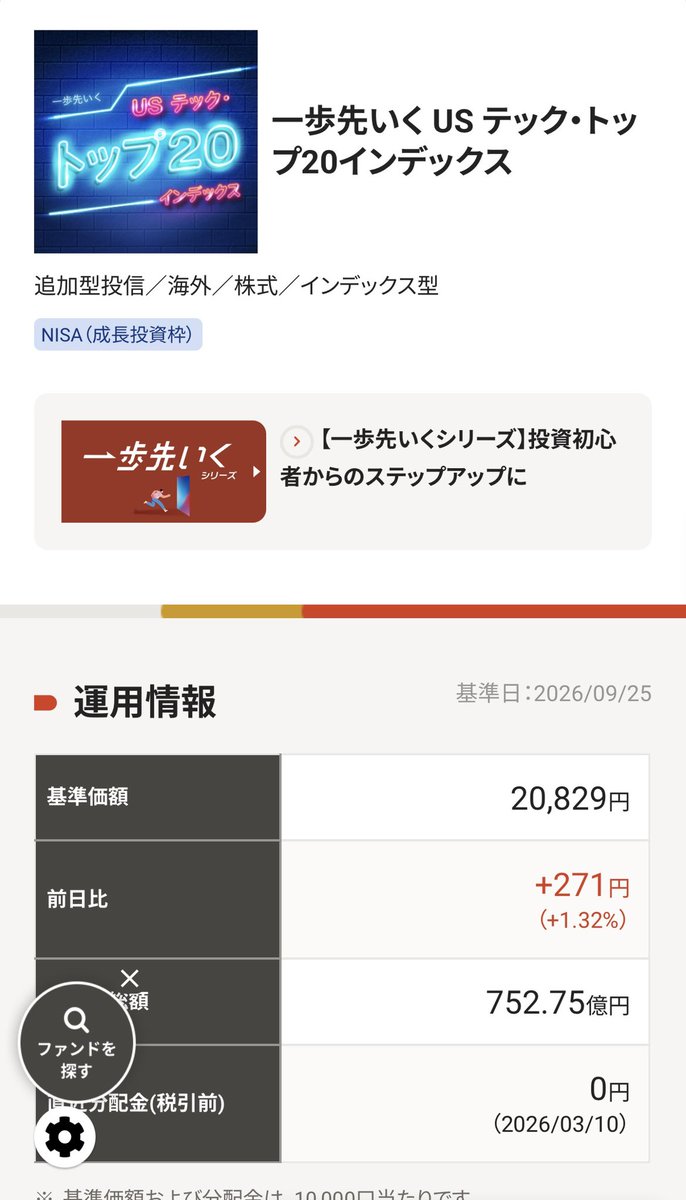 beikokuNISA's tweet photo. 9月25日基準価額
ニッセイNASDAQ100
28,871円(+148円)+0.52%
ニッセイ・S米国グロース株式メガ10
11,505円(+182円)+1.61%
一歩先いく US テック・トップ20
20,829円(+271円)+1.32%
#新NISA #米国株 #ニセナス #一歩テック #SP10 https://t.co/ZOIfAxB4Qd