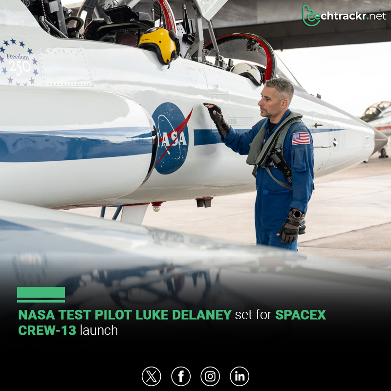 TechTrackr_net's tweet photo. NASA pilot Luke Delaney is set for his first spaceflight aboard SpaceX Crew-13, launching October 1 to the ISS. 🚀🌍
#NASA #SpaceX #Crew13 #LukeDelaney #ISS #Spaceflight #SpaceNews #TechTrackr #TechNews https://t.co/l4nVg1WRH8