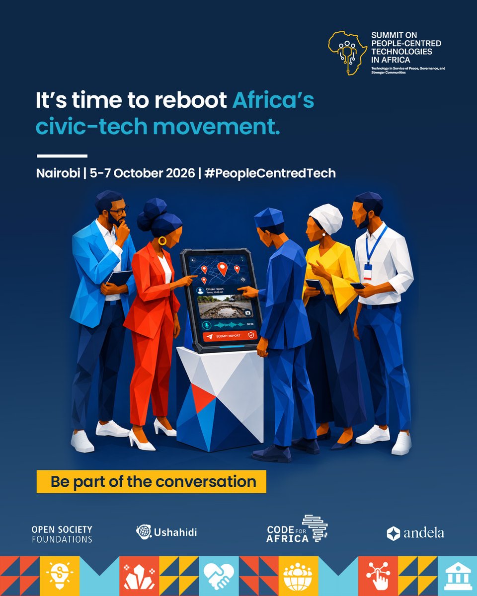Code4Africa's tweet photo. Technology can support public safety, but only when rights, oversight and accountability shape its use. 

Join the summit conversation on policing, data protection, bias and exclusion.

Register now: https://t.co/fJq3bCb3Vn

#PeopleCentredTech #PeaceTechAfrica #CivicTech https://t.co/fXuYeCyPz2