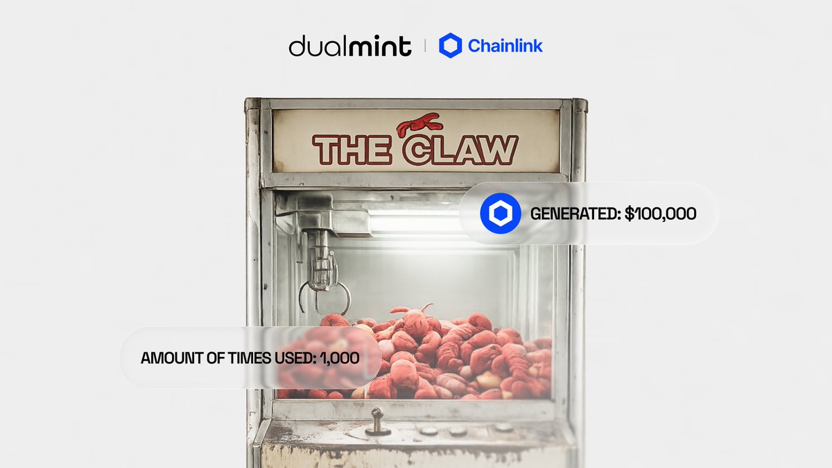 mhlsamtygggc's tweet photo. Most onchain attestation only answers one question 
Is the reserve still there?

A fleet of 200 claw machines needs a harder one
Did they actually earn what the operator claims?

That’s what @chainlink CRE does for PLAY.

It reads gameplay and uptime directly from the machines, then reconciles those numbers against the revenue the operator reports.

If the two don’t match, the gap is visible onchain.

Nobody funding this raise can walk into every arcade and count the plays.
The reconciliation dashboard is how they check anyway:
→ gameplay  
→ uptime  
→ onchain revenue  

Independent of @DualMintRWA own reporting.

PLAY is a tokenised claim on what those 200 operating claw machines earn.
- Target 12–15% annual lease rate.  
- Monthly distributions.  
- $230k raise.  
- Machines already running.

Chainlink makes the activity verifiable by anyone.  
DualMint turns that check into a claim capital can hold.

The machines report.  
The oracle attests.  
You decide.