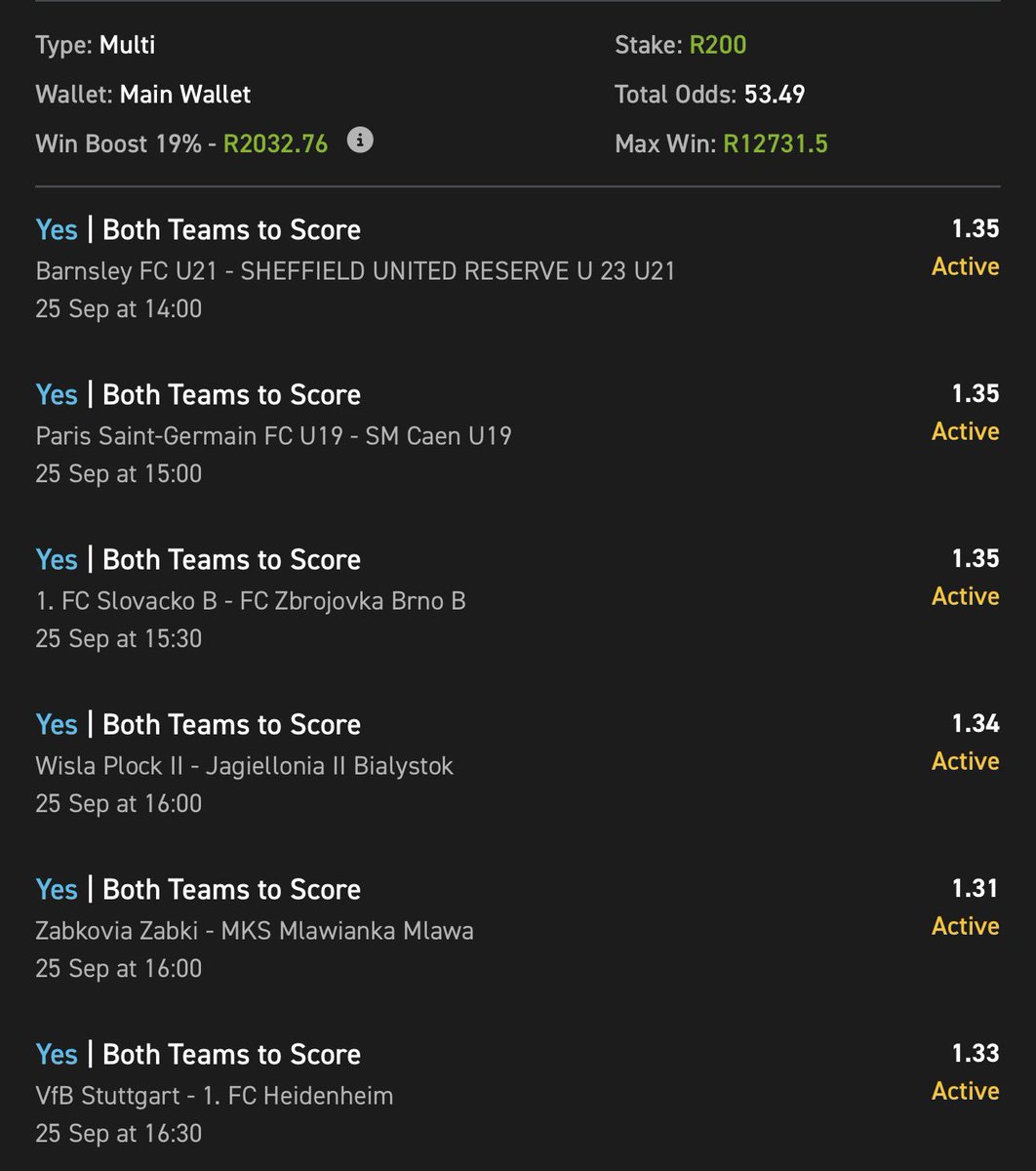 tinaachaggie's tweet photo. ๐ BTTS || here we go again fam ๐๐ค
๐งพ Easily play on Easybet๐๐ฝ 03-332370
๐ New users: Get R50 Sign Up Bonus + 150% First Deposit Match Bonus, use Promo code CHAGGIE50
๐Get a guaranteed reward every Saturday regardless of the outcome.
18+ T&Cs apply
#YellowNation
#YellowArmy