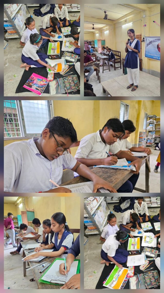 SS24pgs's tweet photo. ডায়মন্ড হারবার মহকুমার মথুরাপুর ১ ব্লকের শ্রী আরকেভী নারী শিক্ষা মন্দির (উচ্চমাধ্যমিক) ও কাঁকপুকুর জুনিয়র হাই স্কুলে 'বিকশিত ভারত ২০৪৭'  বিষয়ে আঁকা প্রতিযোগিতা।

#SevaSankalpAbhiya
#MeraSapnoKaBharatChitraSeva https://t.co/qzyfaWvg7Z