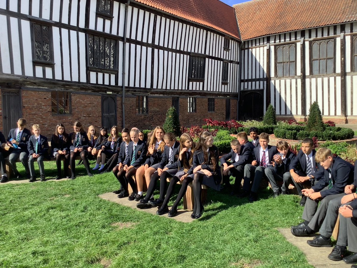 QueenElizHigh's tweet photo. This week, our Year 8 students visited Gainsborough Old Hall to explore how the building could have been remodelled into a Tudor prodigy house. https://t.co/2ZZabfUFTs