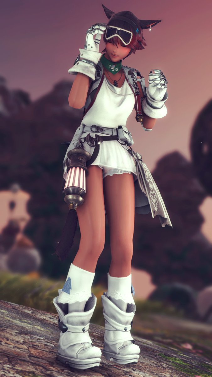 Lalah_XIV's tweet photo. Planned glam for Evercold's new phys ranged. Does the cutesy pure-white suit me tho? 🤔 I ask but I already locked in the dyes 😅 https://t.co/rhinVqmg9X