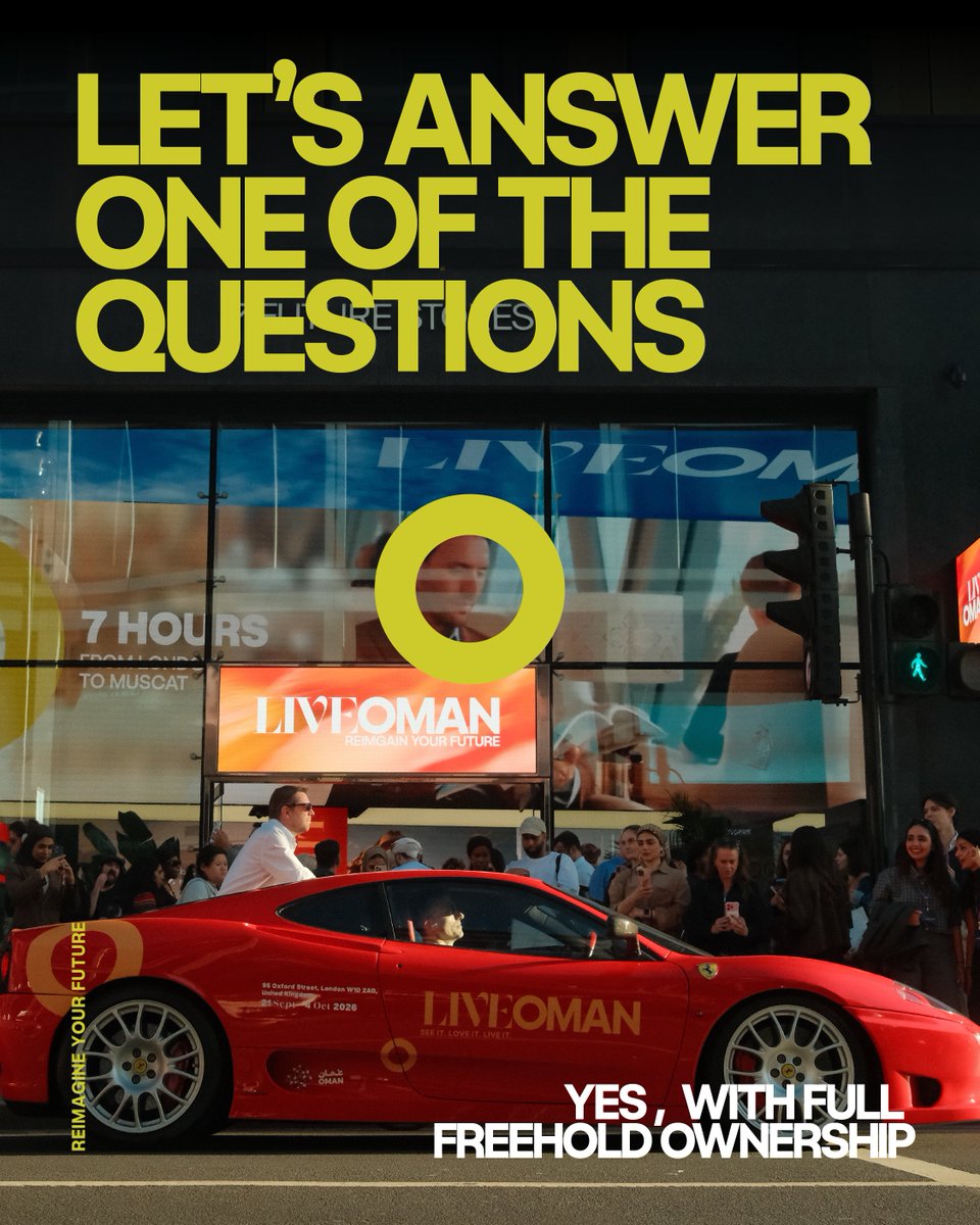 LiveOman_'s tweet photo. Got a question about Oman? Ask us.

Can international buyers own property in Oman?
Yes with full freehold ownership in designated developments.

Discover more at LIVE OMAN, Oxford Street.
21 Sept – 4 Oct

https://t.co/RRBrcbCaDm https://t.co/1ugmbUEx1z
