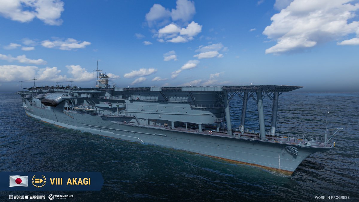 WOWSAPACJA's tweet photo. 【開発ブログ情報：新艦艇】 
航空母艦「赤城」   
HP 55200 
艦載機-小隊サイズ/中隊サイズ/甲板：ペイロード

戦術雷撃機－6/6/6: 1
雷撃機－2/8/12: 1
HE跳躍爆撃機－4/8/12: 1
HE戦術爆撃機－6/6/6: 1

*開発中の内容で変更の可能性あり https://t.co/Xm9mToRVVi