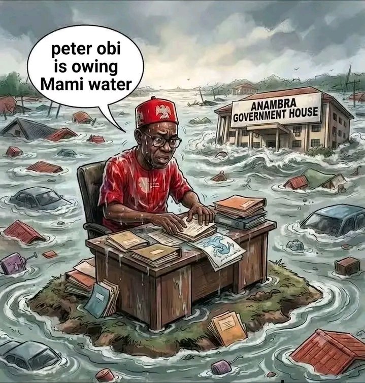 mrfrancisekwe's tweet photo. @PeterObi It's very shameful that Anambra people are dying of flooding, but there governor is busy checking the record of a man that left office since 2013. https://t.co/ZvqzN65TxR