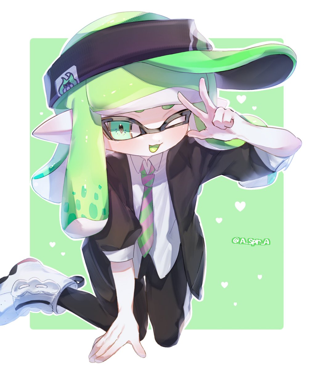 A_spr_A's tweet photo. #スプラトゥーン 💚🤍 https://t.co/PfNBI2SnnE