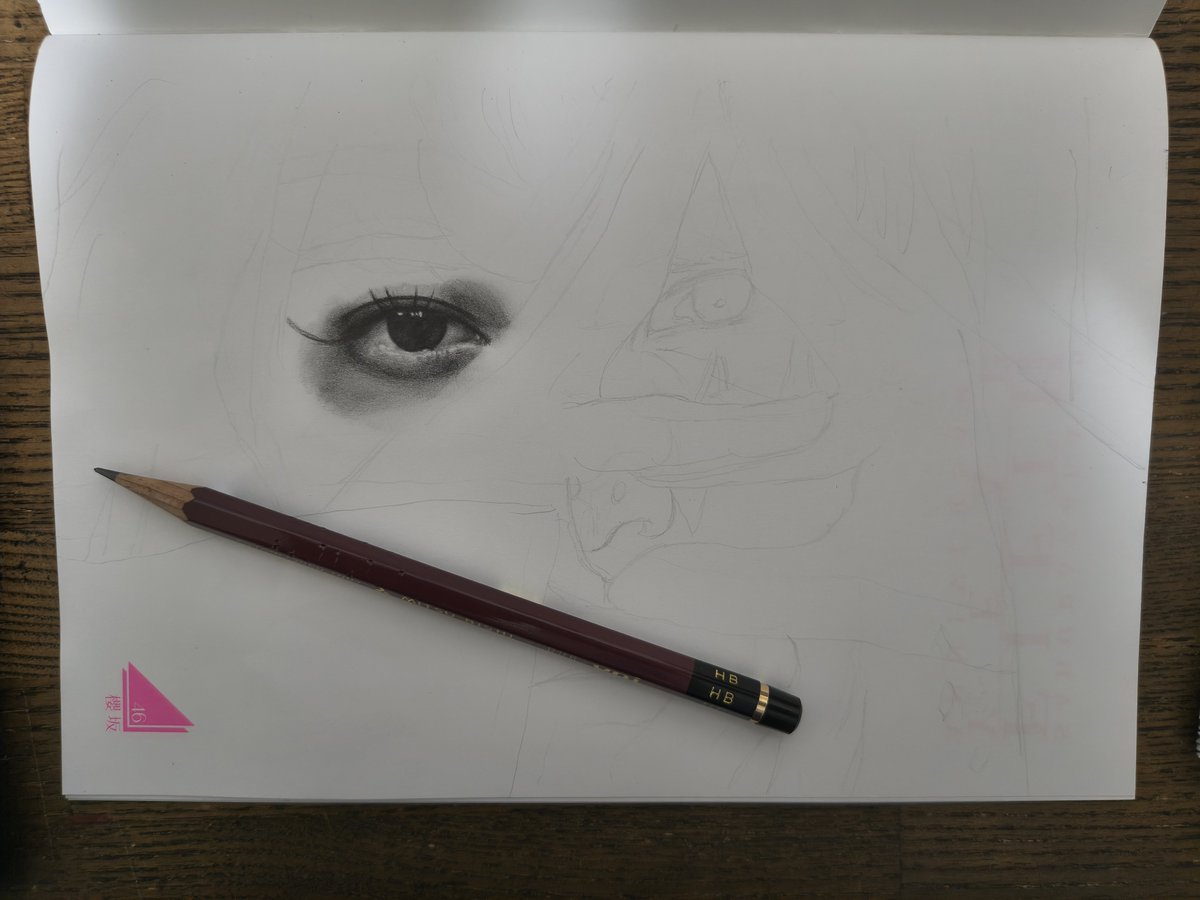 KS_pencil's tweet photo. ちょっと描いてみました。絶対に本来の用途じゃないとヒシヒシと感じる荒さです😇まぁ特典のノートなんでね。皆さん、このノートには鉛筆画を描くのはお勧めしません🙂‍↕️
#森田ひかる https://t.co/eU6fV3l2rY