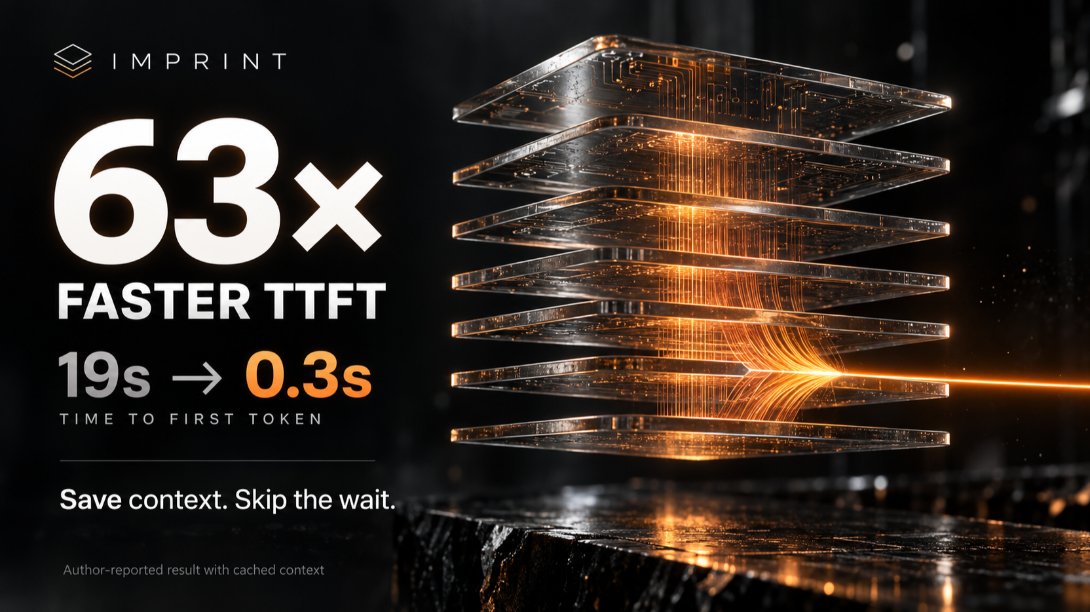 ashxhart's tweet photo. I just killed Time to First Token. 🚀

Fresh sessions kept making my model reread the same opening prompt/tokens. So I precomputed them once and saved the state.

My TTFT dropped from 19s to 0.3s, a 63× speedup with zero quality loss. 

As usual, I will be doing a PR for oMLX. 

https://t.co/HQudCXL3nR

Video in the comments 👇🏼