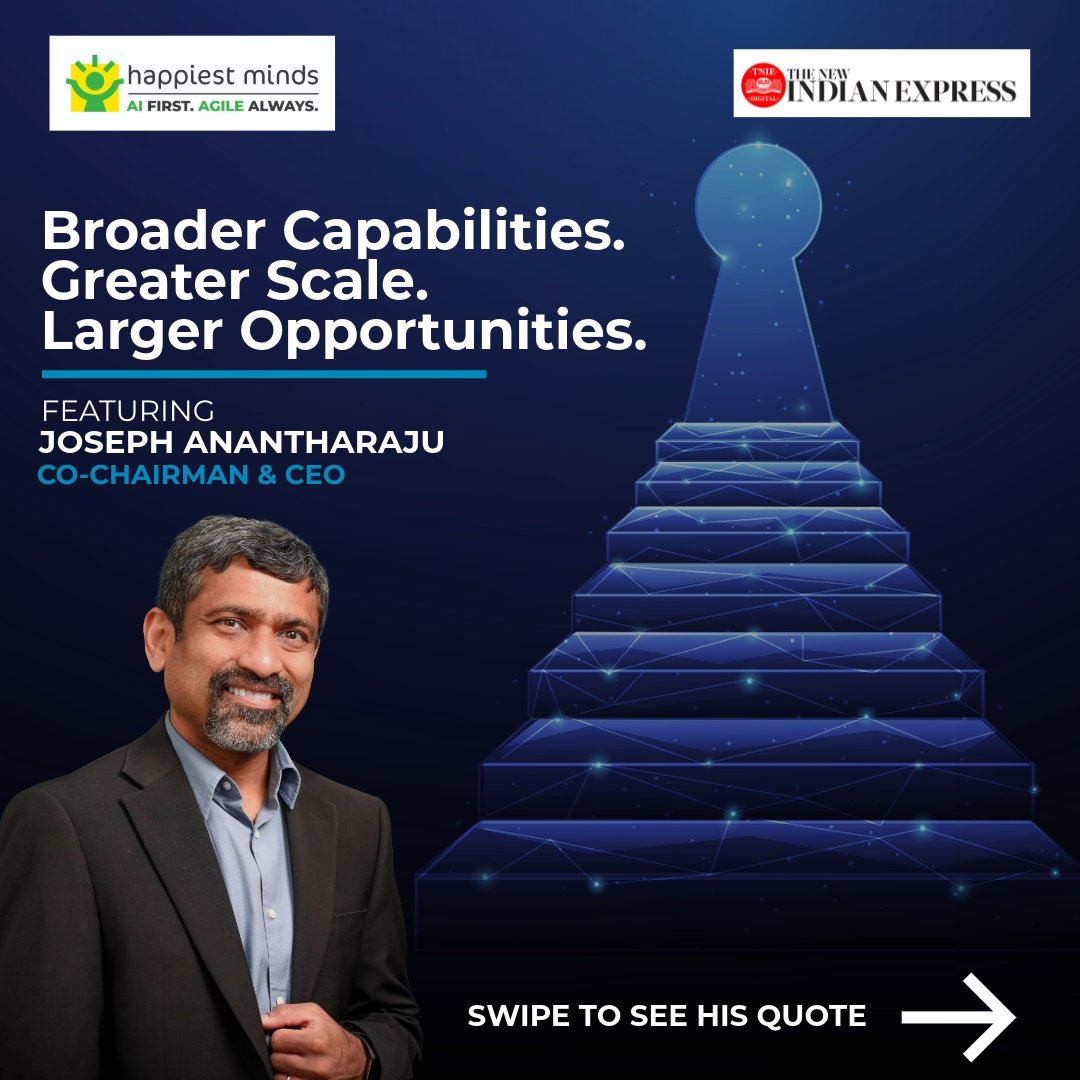 HappiestMinds's tweet photo. The Happiest Minds-ITC Infotech merger brings together complementary capabilities and greater execution scale to address evolving customer requirements.

Read the full coverage here: https://t.co/NH6JXWHgf6 https://t.co/JcMujl6TrX