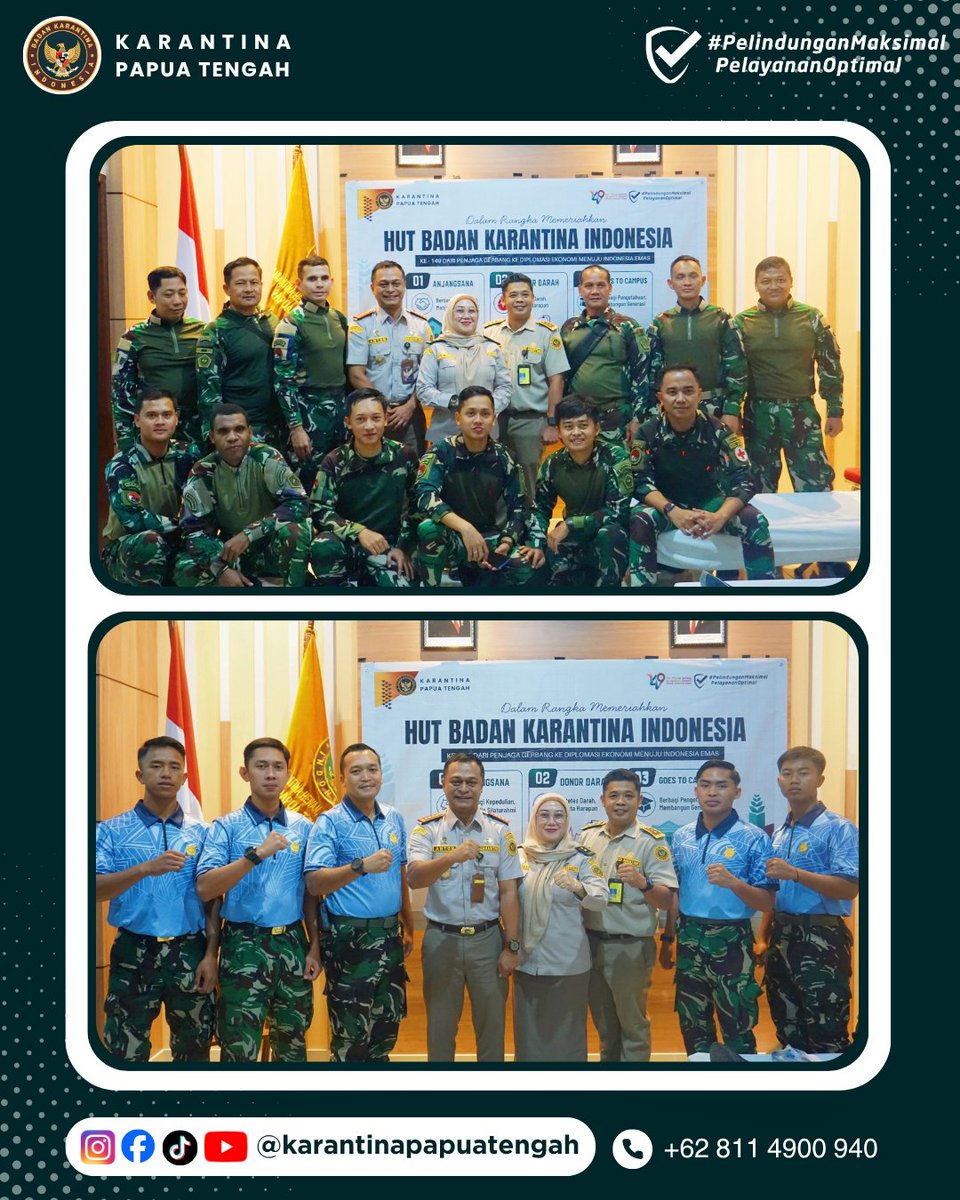 KarantinaPateng's tweet photo. Amolongo SobatQ 👋🏻

Rilis Karantina Papua Tengah, 25 September 2026
Nomor : 106/BKHIT-PT/09/2026

Setetes Darah, Sejuta Harapan! Karantina Papua Tengah Kumpulkan 34 Kantong Darah

Selengkapnya : https://t.co/PWhLY2H163

#karantinapapuatengah #hki149 https://t.co/WTdly3QKTK