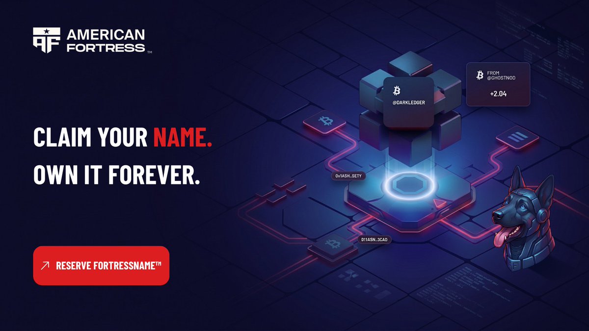 Americanfort_io's tweet photo. Copy-paste is not a payment rail.

It is a phishing surface that we all agreed to live with.

Send to a name.
Receive on an address that never existed before that payment.

Claim your name. Own it forever. 
https://t.co/ZMTnBEQbux https://t.co/8rWlVgesMm