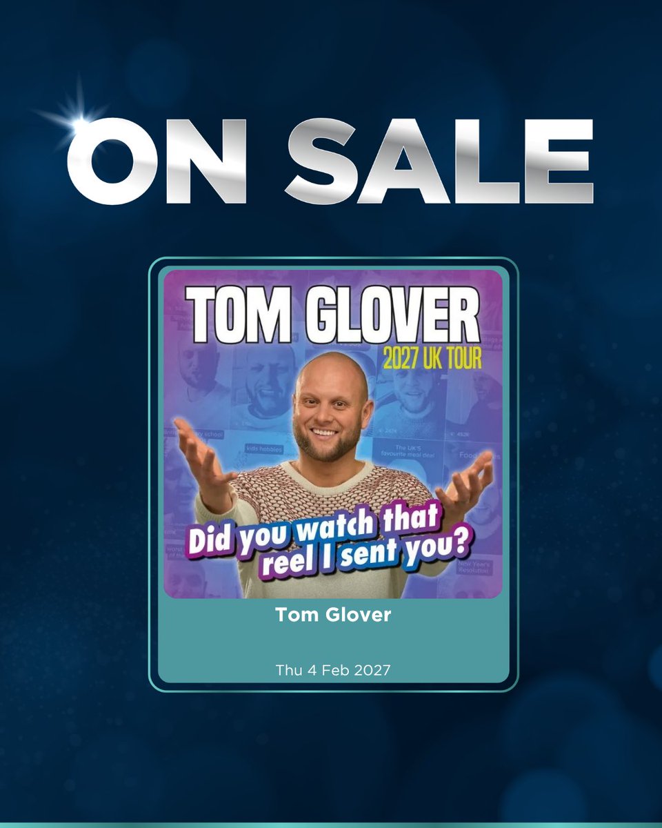 SwindonArtsCent's tweet photo. 🎫ON SALE NOW🎫

Looking for your next night out? Tom Glover and Jeff Innocent are bringing the laughs, while Top Secret has a few surprises up its sleeve 👀

Grab your tickets now! ✨ https://t.co/iIa1mQOJfD