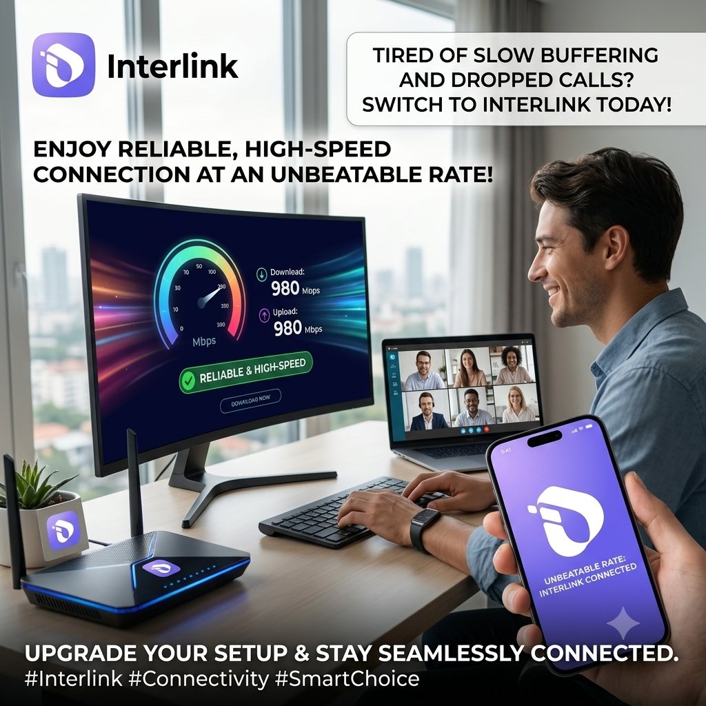 b_ishaku12332's tweet photo. Tired of slow buffering and dropped calls? Switch to Interlink today and enjoy reliable, high-speed connection at an unbeatable rate! Upgrade your setup and stay seamlessly connected. 📲⚡
#Interlink #Connectivity #SmartChoice https://t.co/WMpixQOUc2
