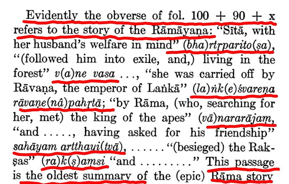 SSundar55252's tweet photo. Oldest Manuscript with Reference to the Ramayan 🔥

The Spitzer Manuscript, discovered in the Kizil Caves, China, is termed as the oldest Sanskrit manuscript. This manuscript is approximately 2,200—2000 years old. Some of its fragments contain a summary of of the Vālmiki Rāmāyan. https://t.co/m3pkSczYOv