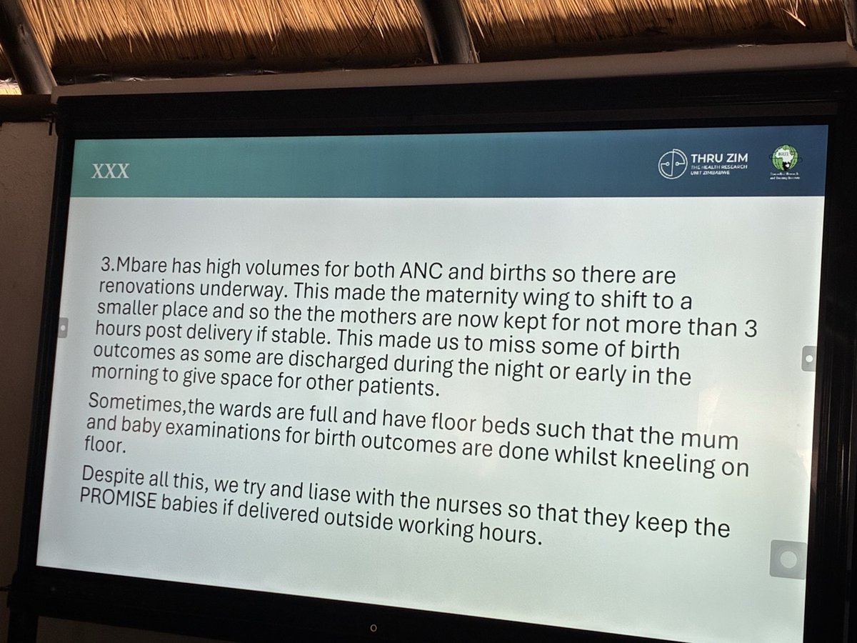 rashida_abbferr's tweet photo. A sobering reminder as we do research of the realities of our participants and providers and health systems-research often does not capture their realities and our research teams today are giving us a reality check #PROMISE trial @ThruZim @LSHTM @UKRI_News https://t.co/d9lW79VD7t